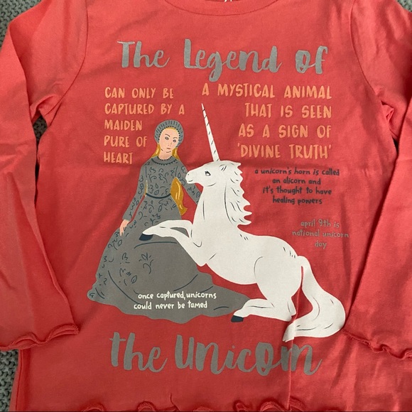 Peek Legend of the Unicorn Graphic Long Sleeve 2T Tee NWT - Picture 4 of 10